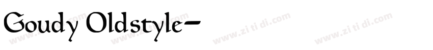Goudy Oldstyle字体转换
